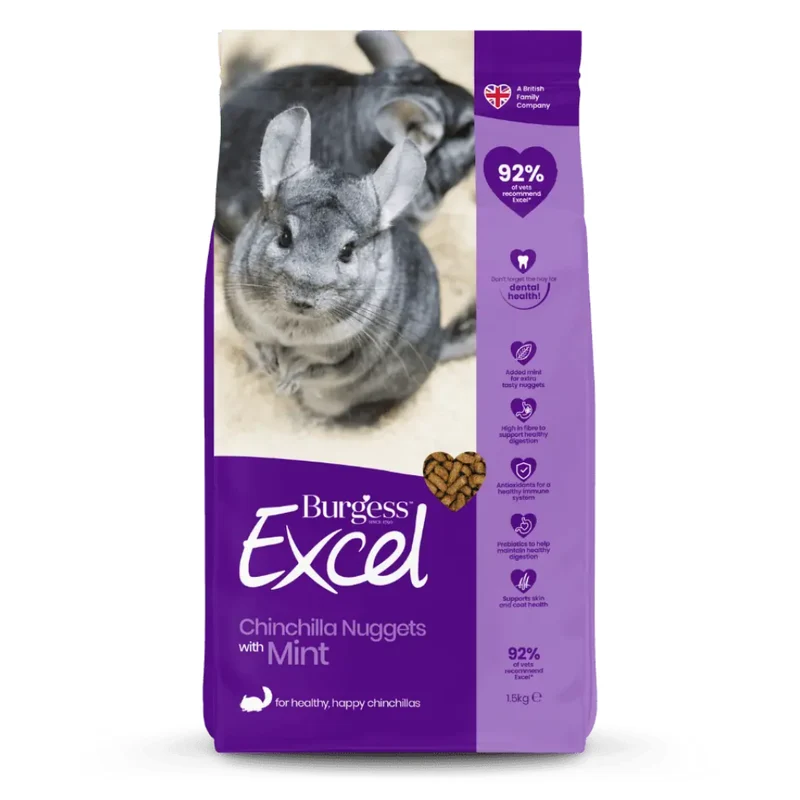 Burgess Excel Nuggets for Adult Chinchilla With Mint 1.5KG