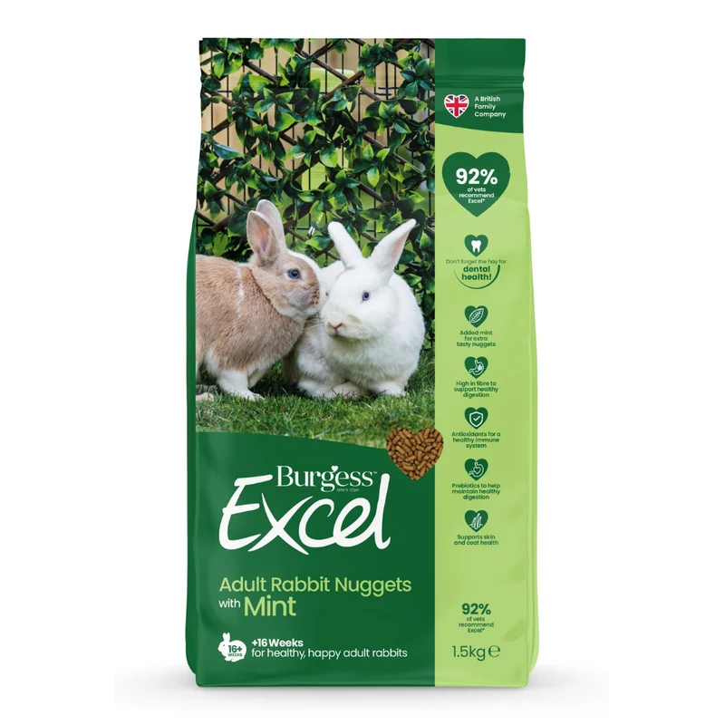 Burgess Excel Nuggets With Mint For Adult Rabbit 1.5KG