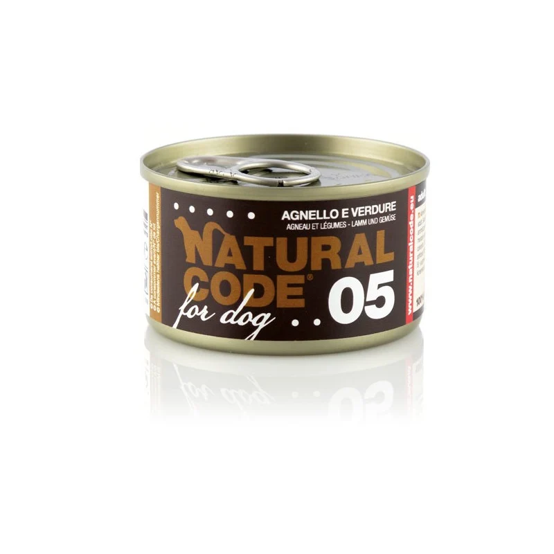 Natural Code 05 Lamb & Vegetables Cooking Water Wet Dog Food - 90G