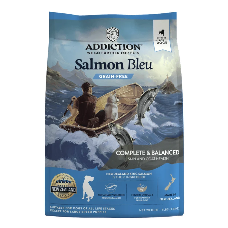 Addiction Salmon Bleu Grain-Free Skin & Coat Health Dry Dog Food