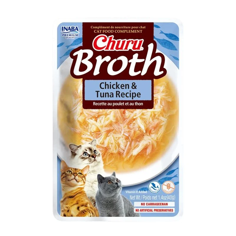 Inaba Churu Broth Chicken & Tuna Recipe Wet Cat Food 40G