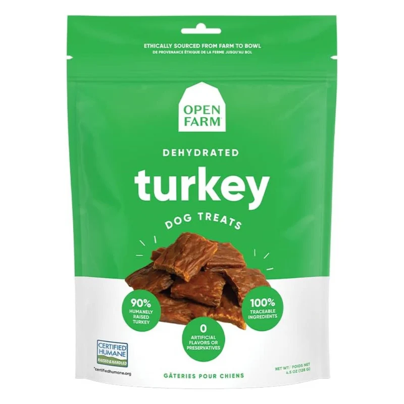 Open Farm Dehydrated Turkey Dog Treat 127G