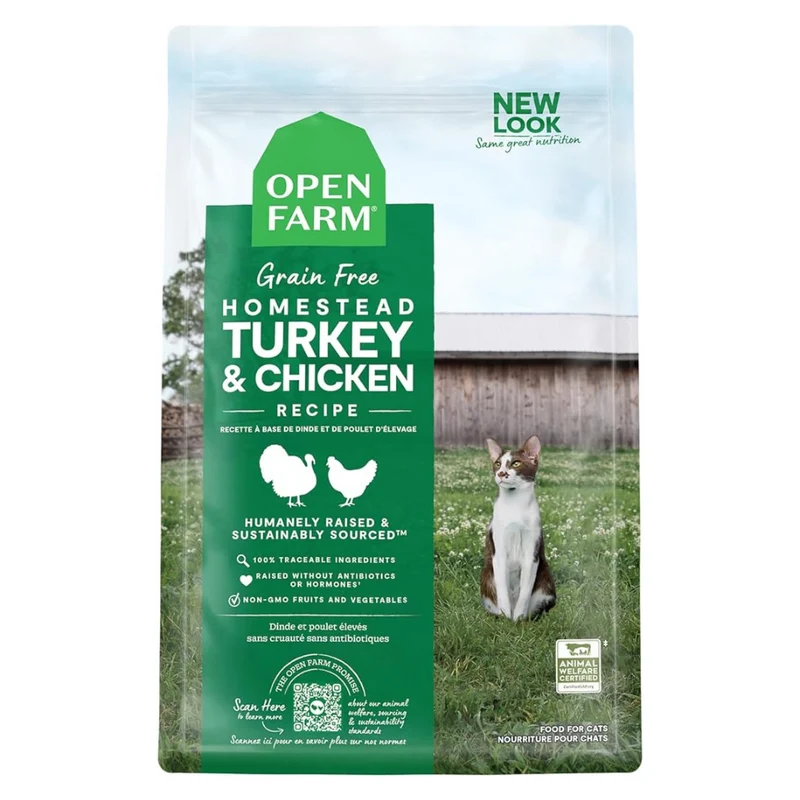 Open Farm Grain Free Homestead Turkey & Chicken Dry Cat Food
