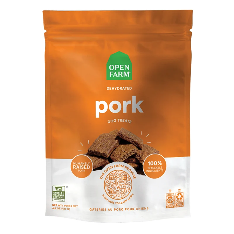 Open Farm Dehydrated Pork Dog Treat 127G