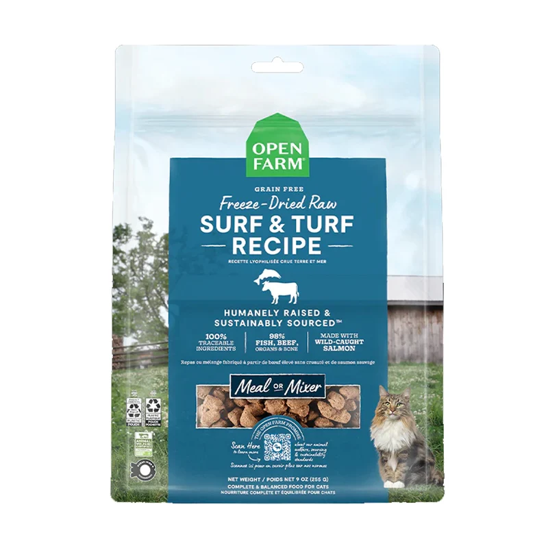 Open Farm Surf & Turf Freeze Dried Raw Cat Food 99G