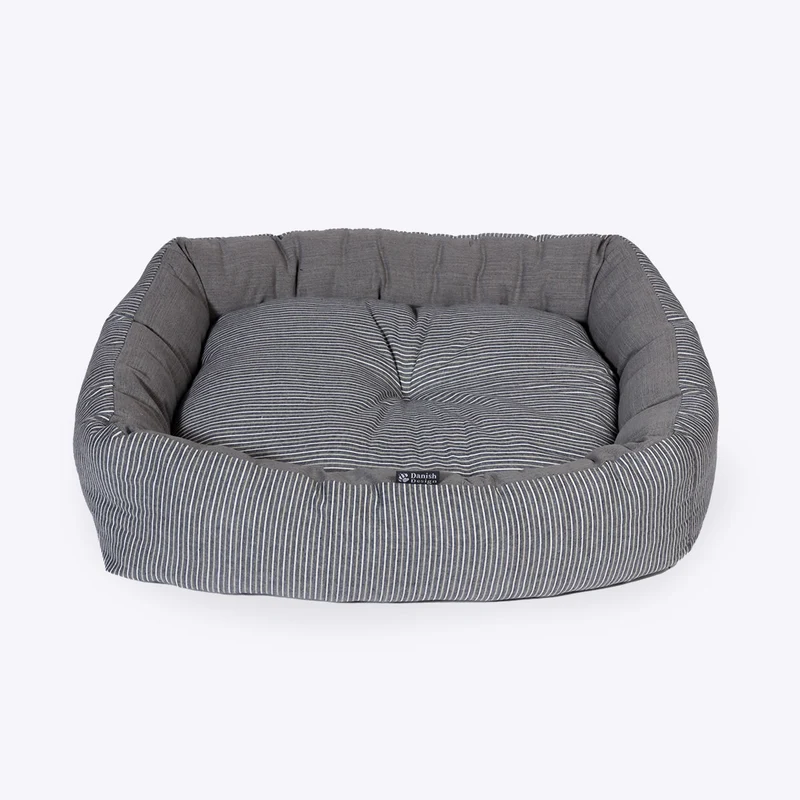 Danish Design Rustic Stripes Grey Snuggle Dog Bed