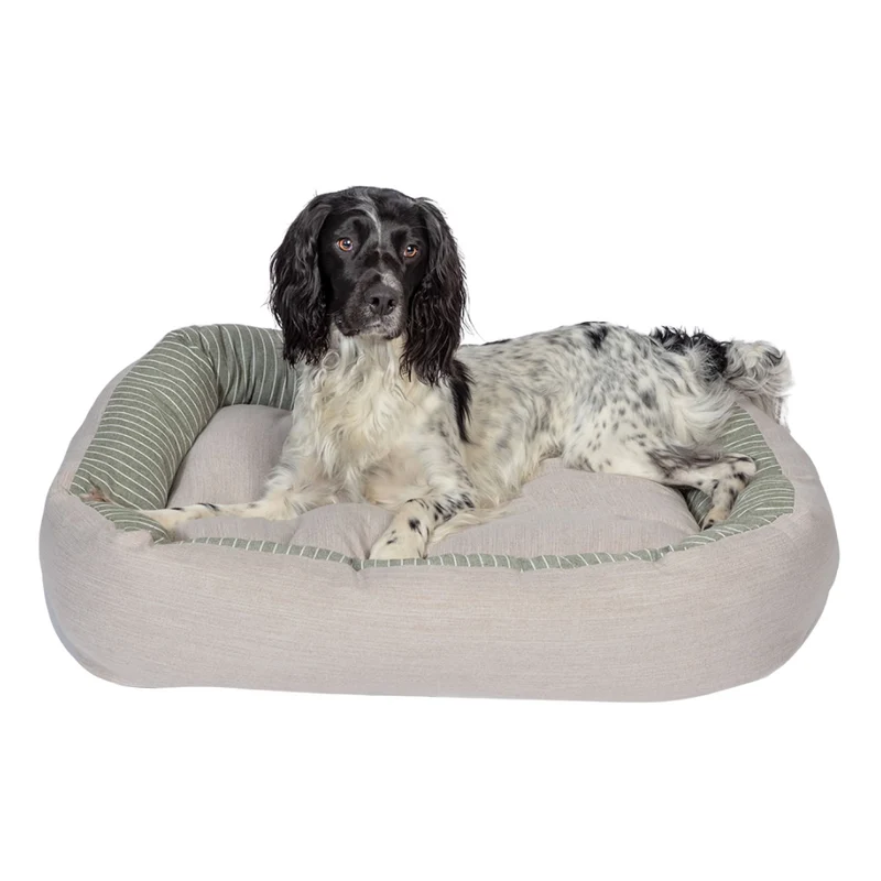 Danish Design Rustic Stripes Sage Snuggle Dog Bed