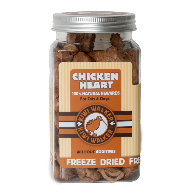 Kiwi Walker Freeze Dried Chicken Heart Snack for Cats & Dogs