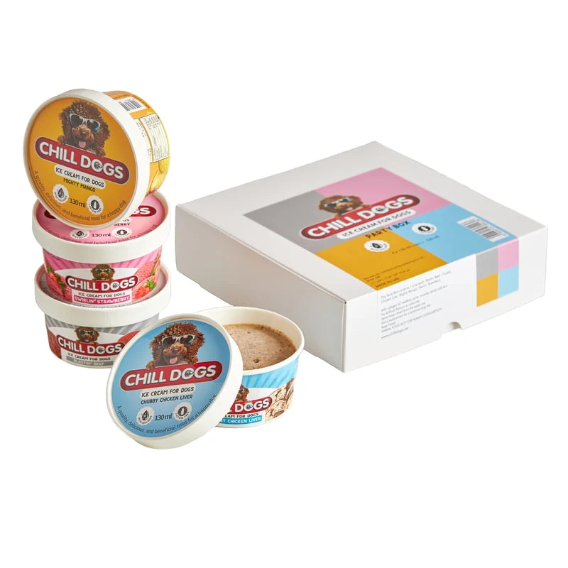 Chill Dogs Party Box Ice Cream Dog Treats 4x130ml