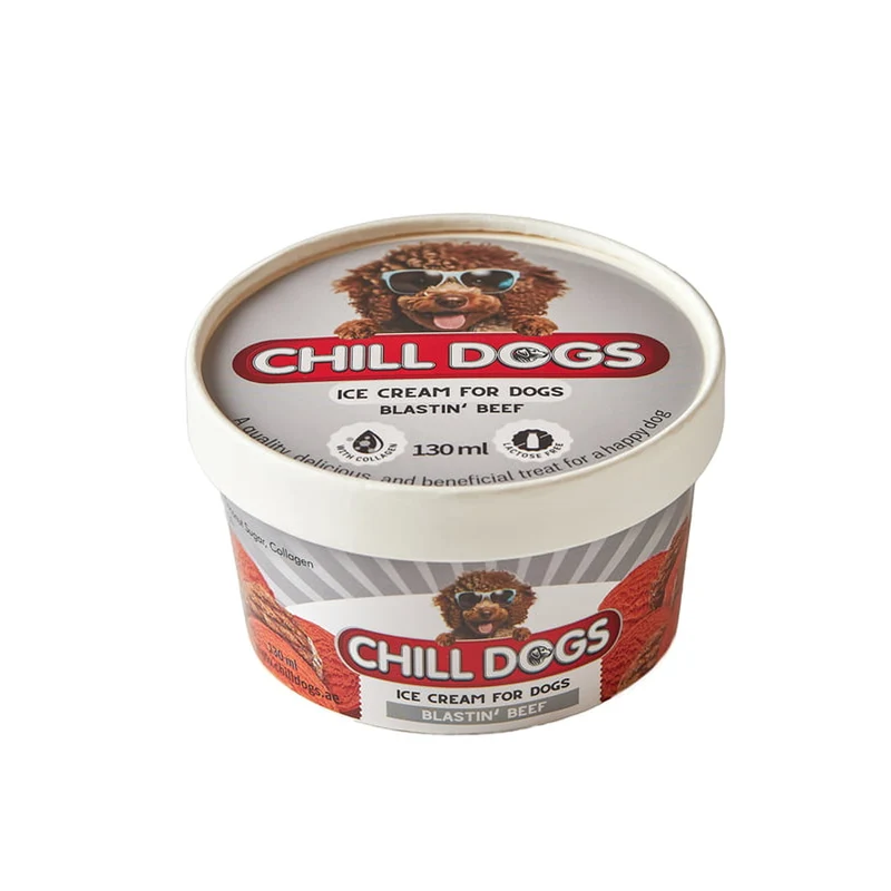 Chill Dogs Blastin' Beef Cup Ice Cream Dog Treats 130ml