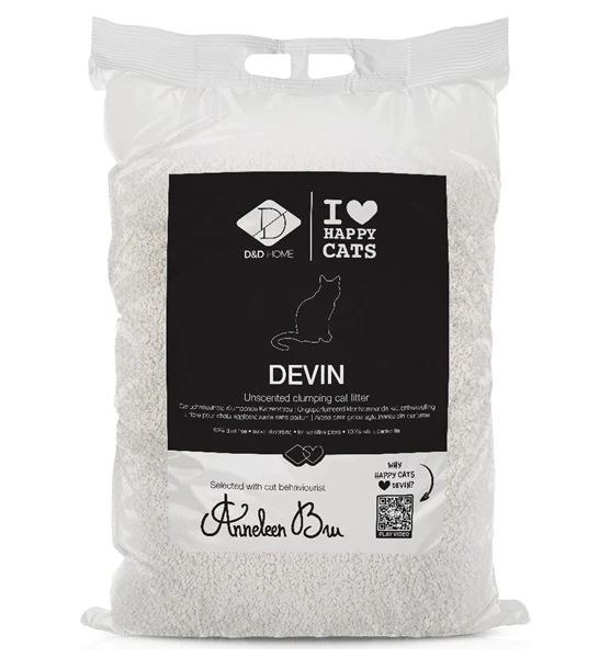 D&D Home I Love Happy Cats Devin Unscented Clumping Cat Litter