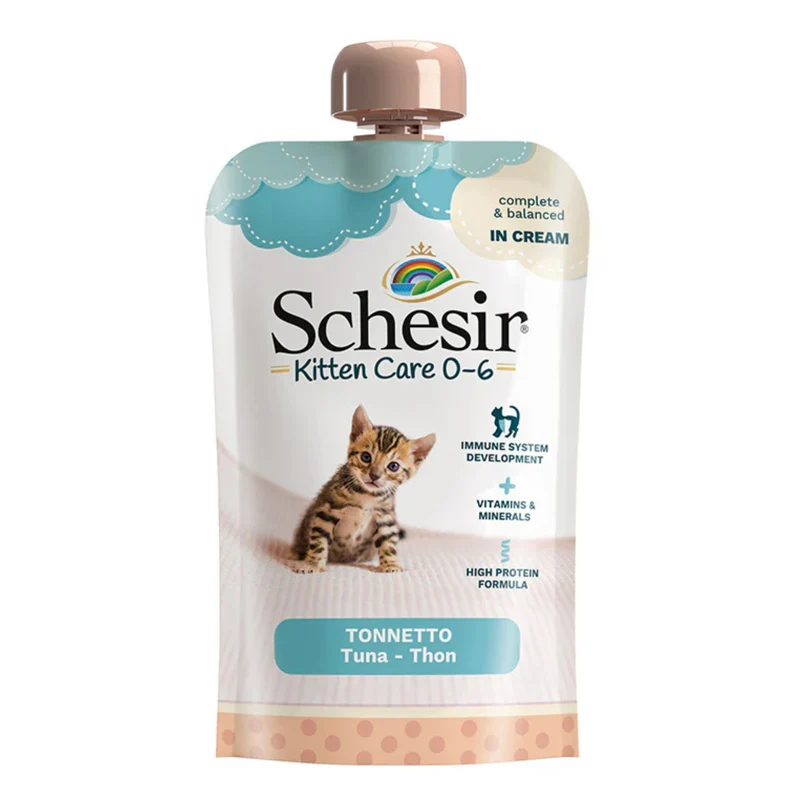 Schesir Kitten 0-6M Tuna In Cream Wet Cat Food In Pouch 150G