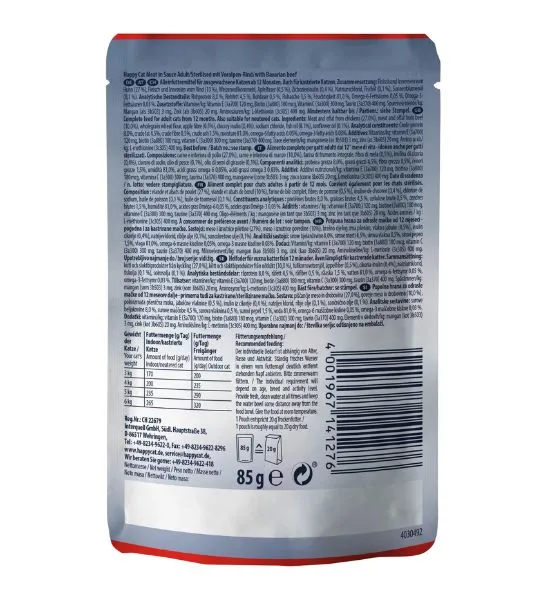 Happy Cat Meat in Sauce Culinary Bavarian Beef 85G