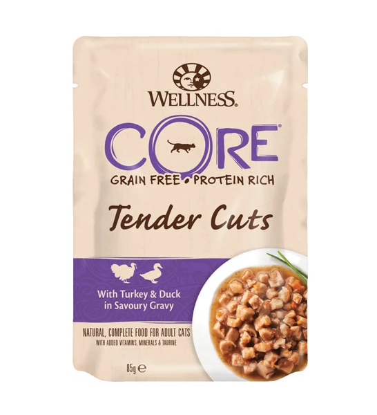 Wellness Core Tender Cuts with Turkey and Duck in Gravy Cat Wet Food 85G