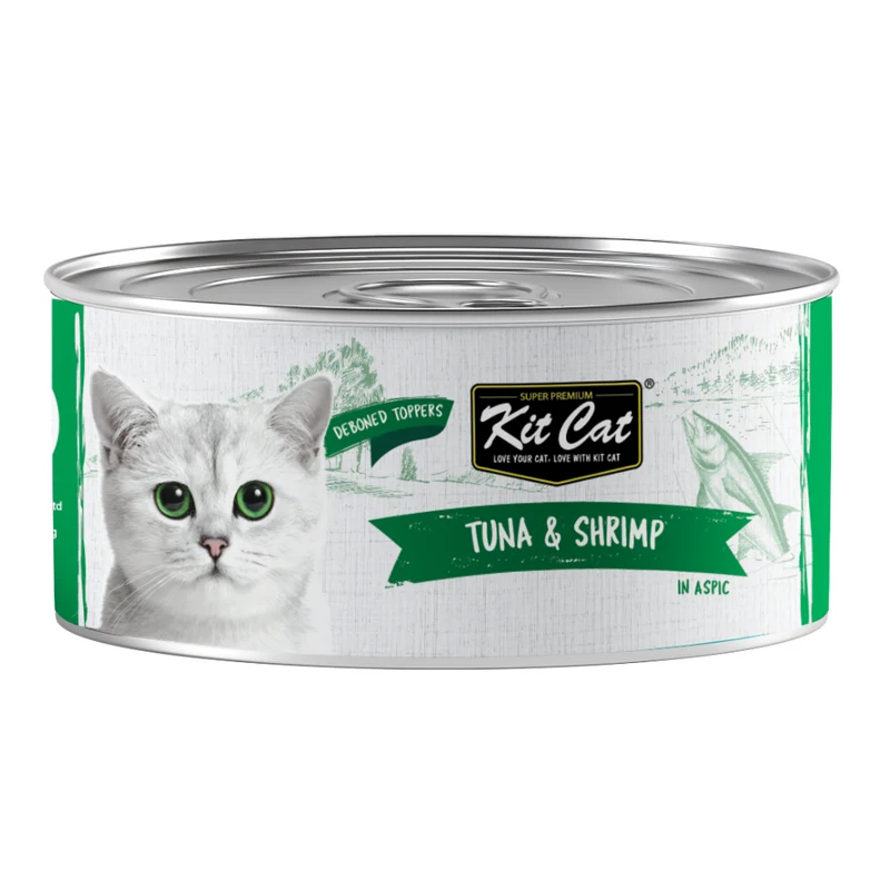 Kit Cat Grain Free Tuna & Shrimp Topper Wet Cat Food 80G