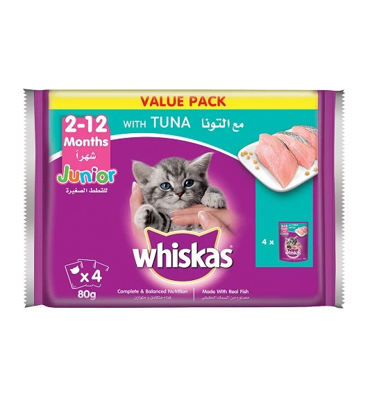 Whiskas Junior With Tuna Wet Kitten Food 4x80G