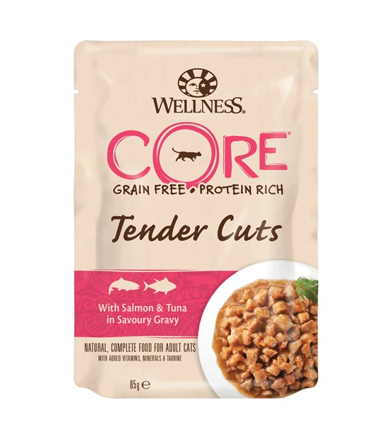 Wellness Core Tender Cuts with Salmon and Tuna in Gravy Cat Wet Food 85G