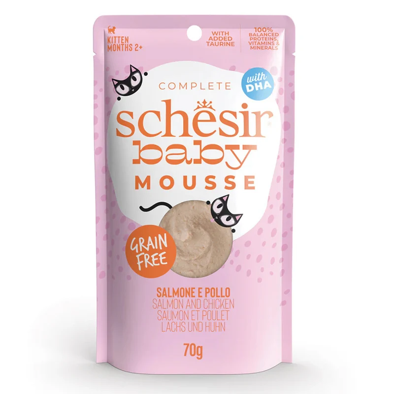 Schesir Baby Mousse Salmon & Chicken Kitten Wet Cat Food 70G