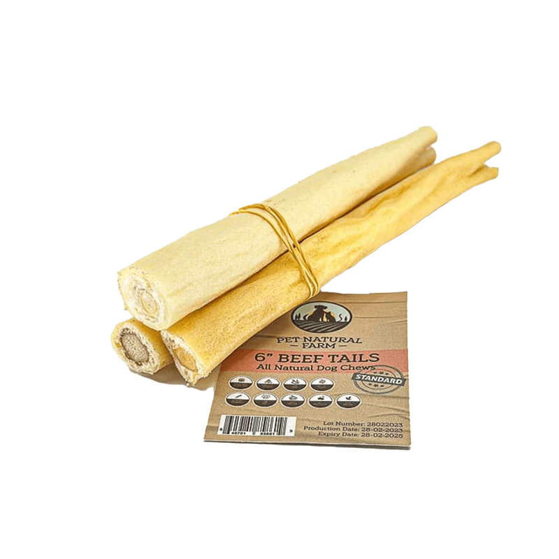 Pet Natural Farm 6" Beef Tail Dog Treats