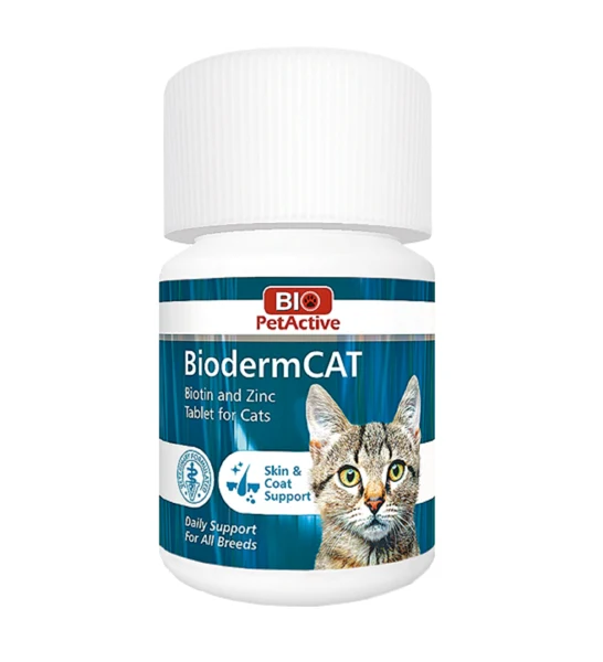 Bio PetActive Biodermcat Biotin and Zinc Tablet for Cats 100 Tablets