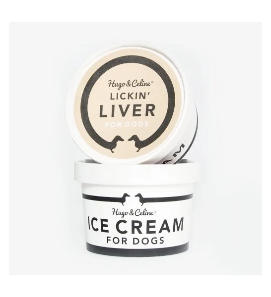 Hugo & Celine Lickin' Liver Dog Ice Cream 120G