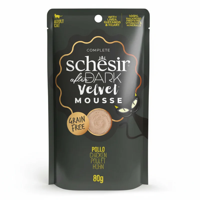 Schesir After Dark Velvet Mousse Chicken Wet Cat Food In Mousse 80G