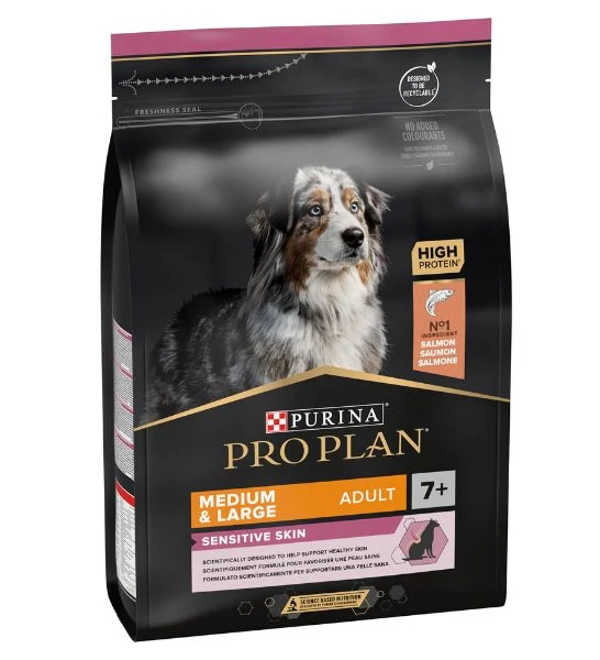PURINA Pro Plan Opti Derma Medium & Large Adult Sensitive Skin 7+ Salmon Dog Dry Food