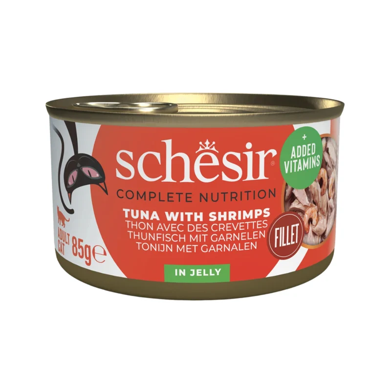 Schesir Tuna With Shrimps In Jelly Adult Wet Cat Food 85G