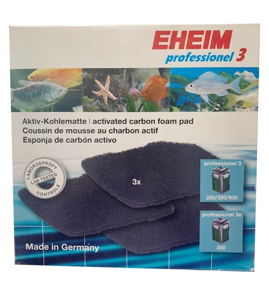 EHEIM Active Carbon Mat for Professional Model 350 & 600 Filter 3pcs