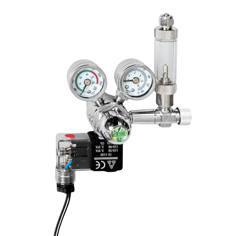 ISTA Aquarium Plant Twin Gauge Pressure Reduced CO2 Controller + Bubble Counter & Check Valve 430G