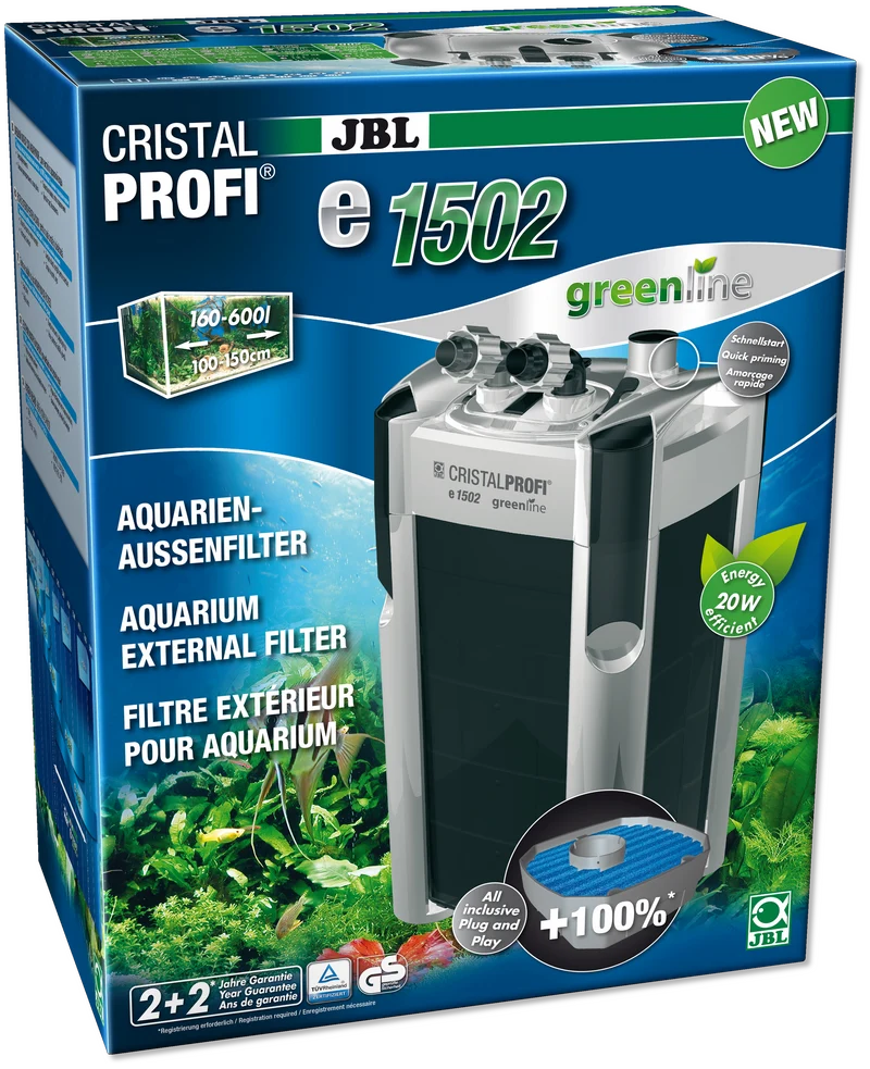 JBL CristalProfi E1502 Greenline Aquarium Filter 1400 l/h