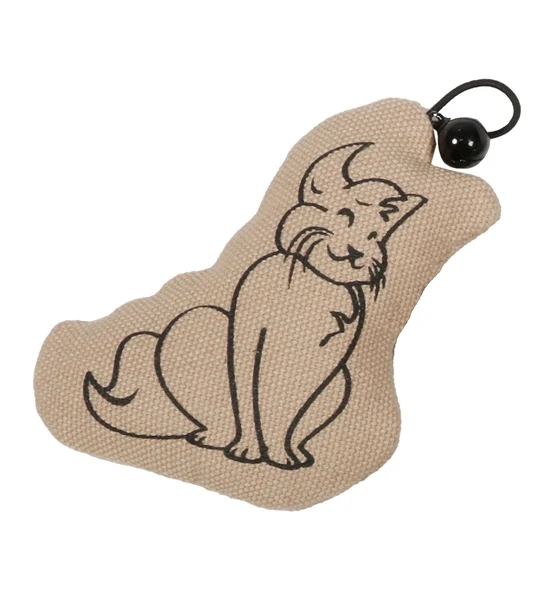 D&D Home I Love Happy Cats Sitting Happy Cat Chase Toy with Bell 8x2x9cm