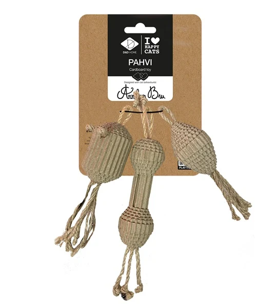 D&D Home I Love Happy Cats Pahvi Cardboard Cat Toy 16x3x3cm