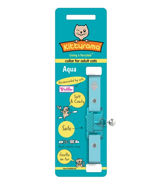 Kittyrama Aqua Cat Collar 19.5cm - 26.5cm