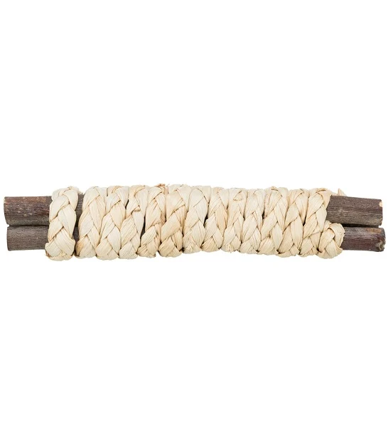 Trixie Wooden Sticks with Straw Toy for Small Pets 15x3cm