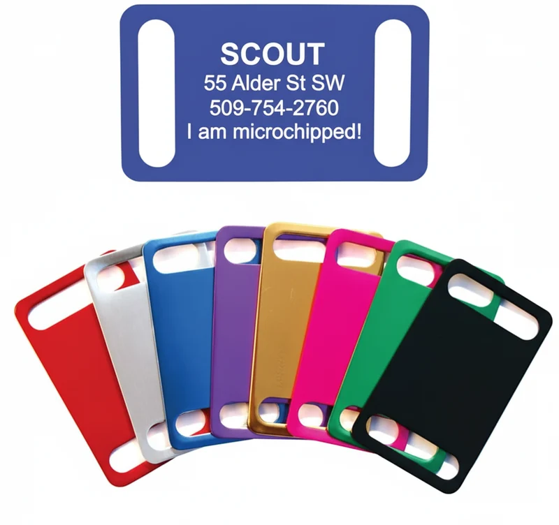 GoScribe Pet Tag Anodized Slider Tags