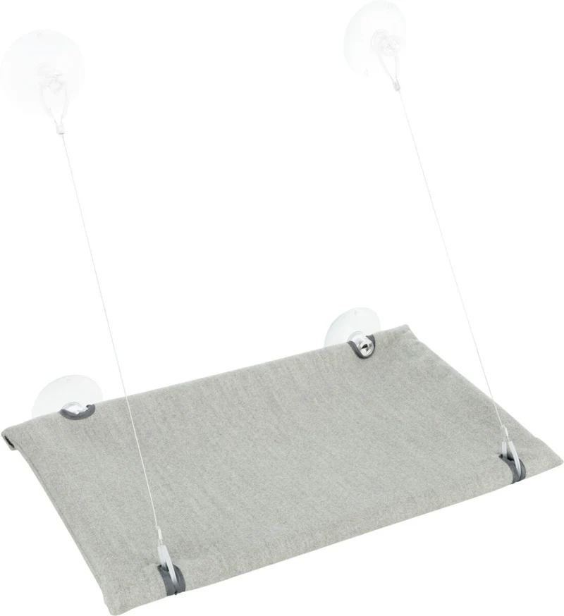 Trixie Cat Window Perch Platform Velour Grey 50x30cm