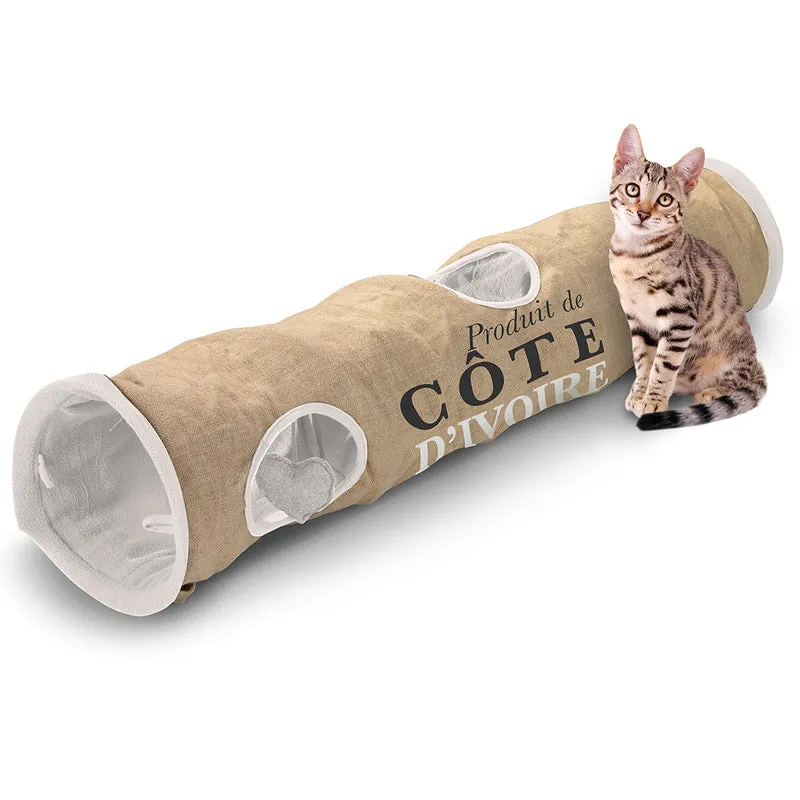 D&D Cote D'Ivoire Cat Tunnel Toy for Cats 120x25x25cm