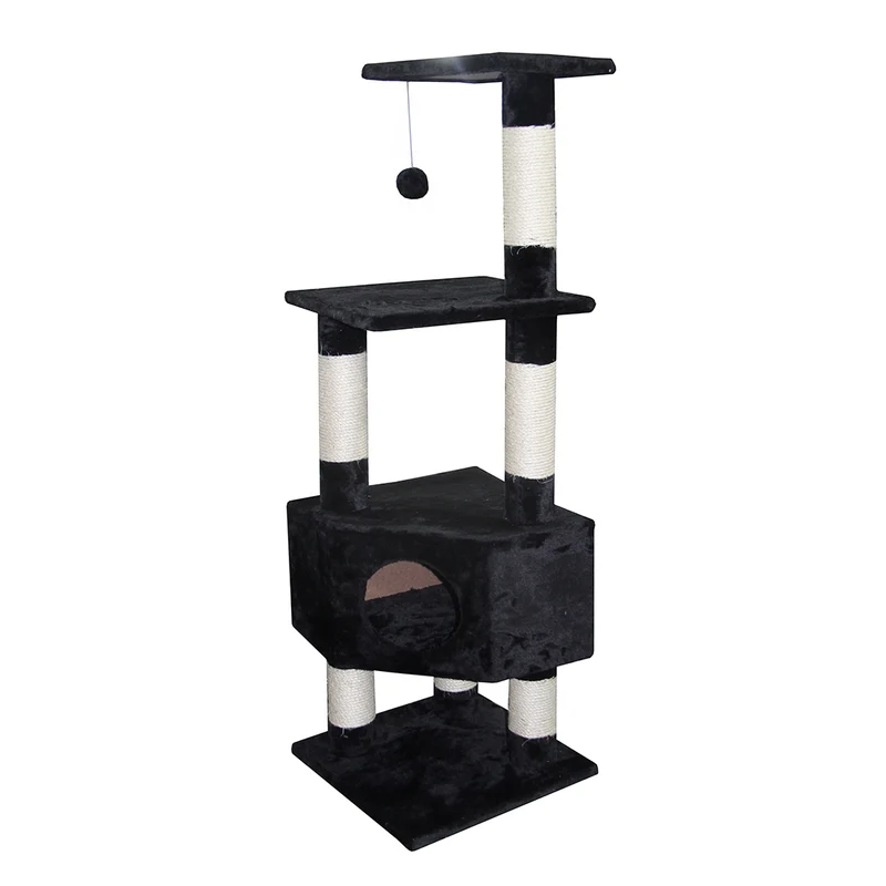 ebi Classic Cat Tree & Scratch Post Loonaa Black 135cm