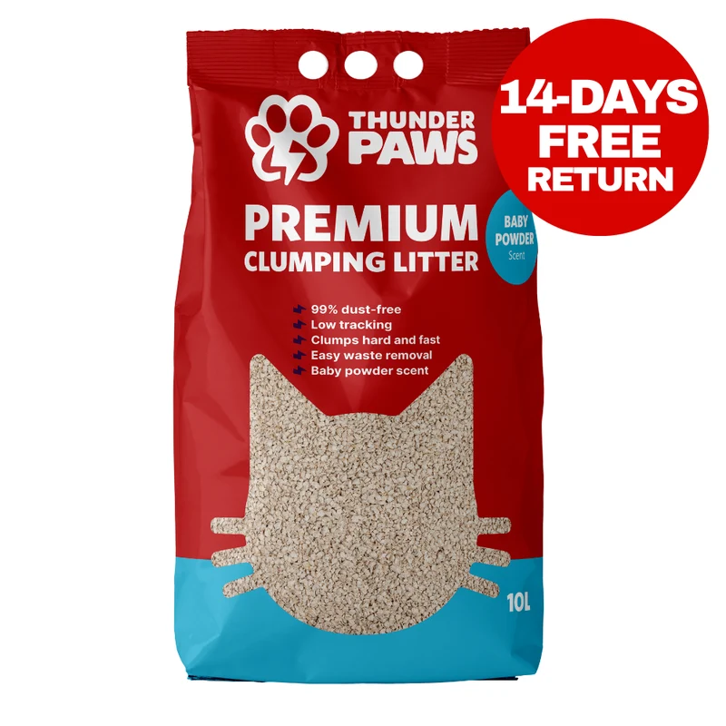 Thunder Paws Premium Hard Clumping Clay Cat Litter