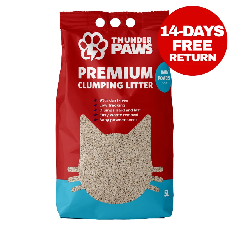 Thunder Paws Premium Hard Clumping Clay Cat Litter