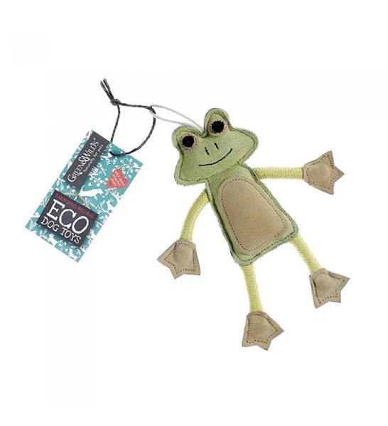 Green&Wilds Francois Le Frog Eco Toy for Dogs 25cm