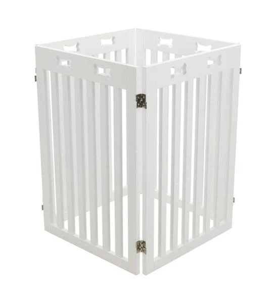 Trixie White Wooden 4-Part Barrier for Dogs 75cm