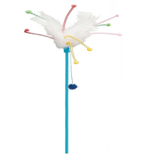 Trixie Playing Stick with Feathers Toy for Cats 41cm